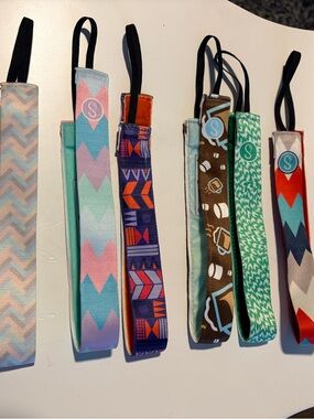 Lot of 6 Seeaty Bands Elastic No-Slip Patterned Headbands